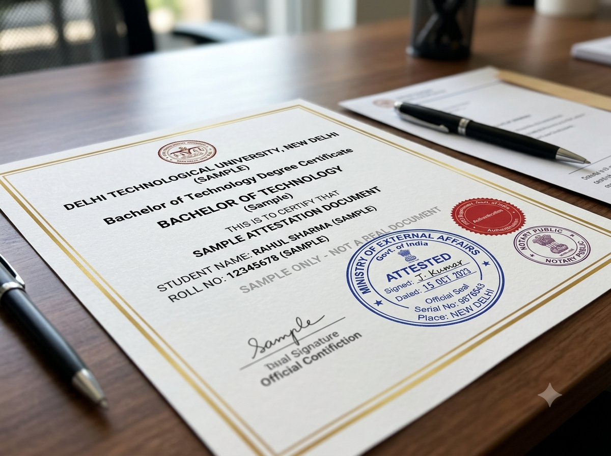 MEA Apostille Sticker Sample